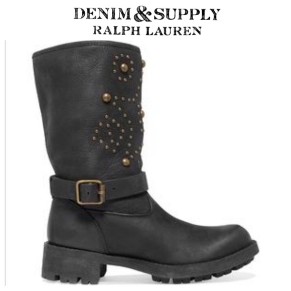 Denim & Supply Ralph Lauren Shoes - Ralph Lauren Denim & Supply Chandler Black Studded Boots 7
